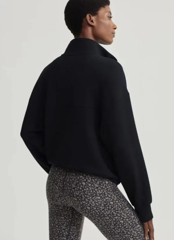 Best Varley Sian Cropped Half Zip Midlayer Black