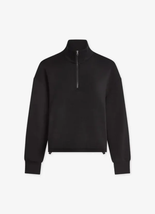 Best Varley Sian Cropped Half Zip Midlayer Black