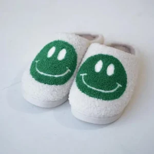 Discount Smile Slippers White/Green