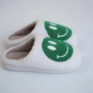 Discount Smile Slippers White/Green