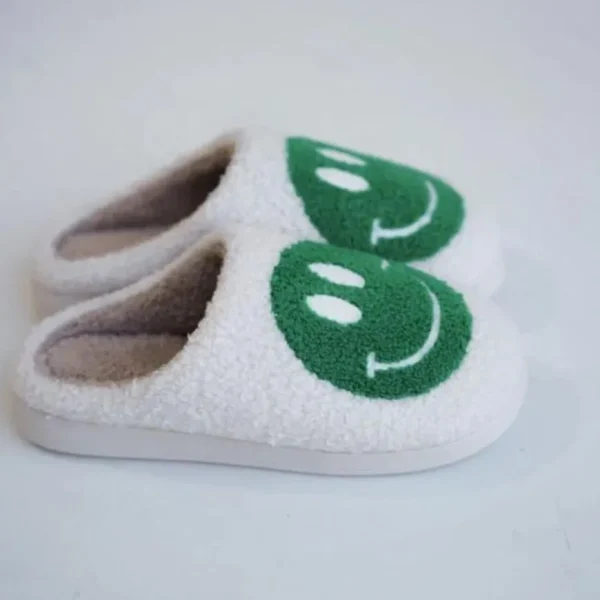 Discount Smile Slippers White/Green