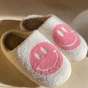 New Smile Slippers White/Pink