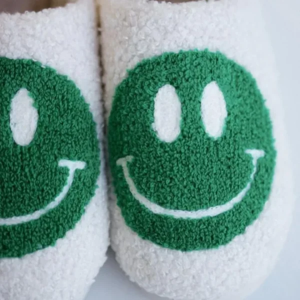 Discount Smile Slippers White/Green