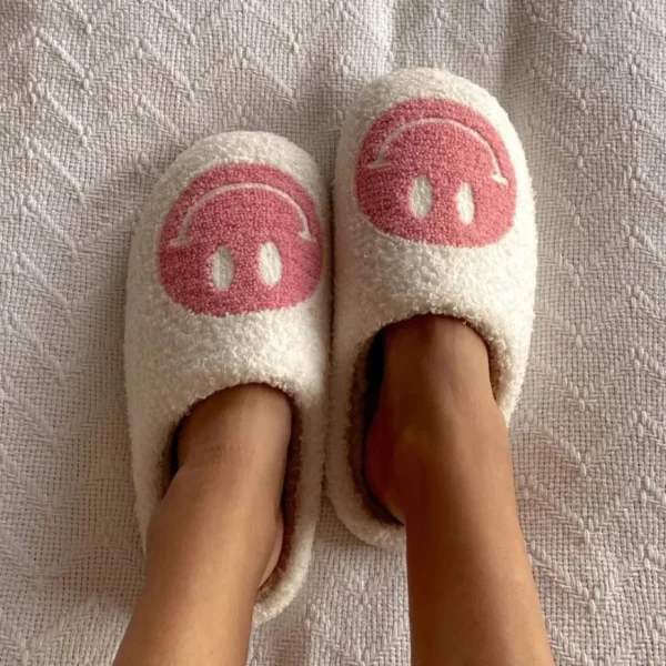 New Smile Slippers White/Pink