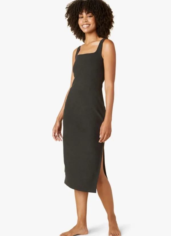 Hot Beyond Yoga Spacedye Icon Midi Dress Darkest Night