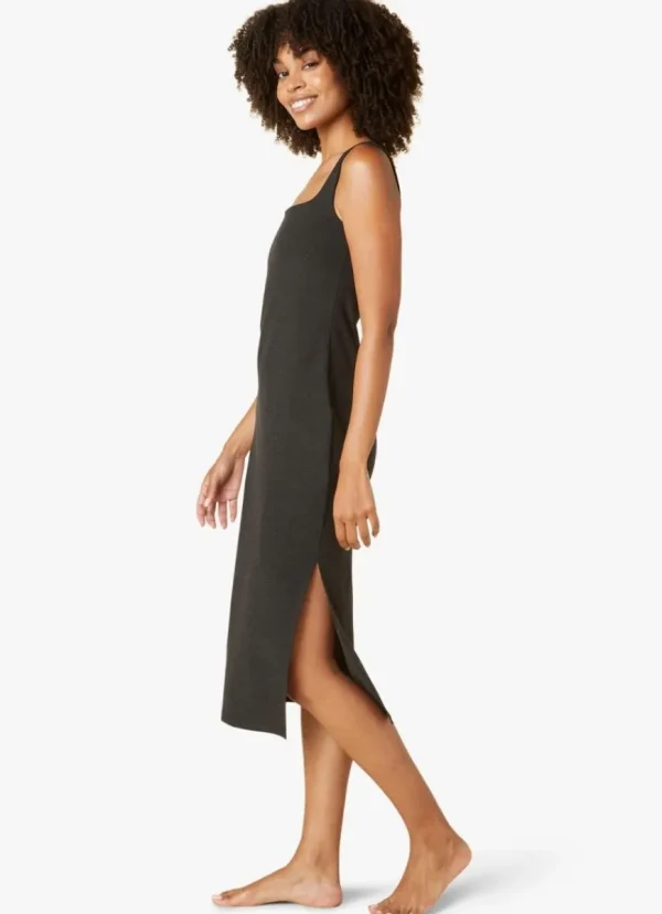 Hot Beyond Yoga Spacedye Icon Midi Dress Darkest Night