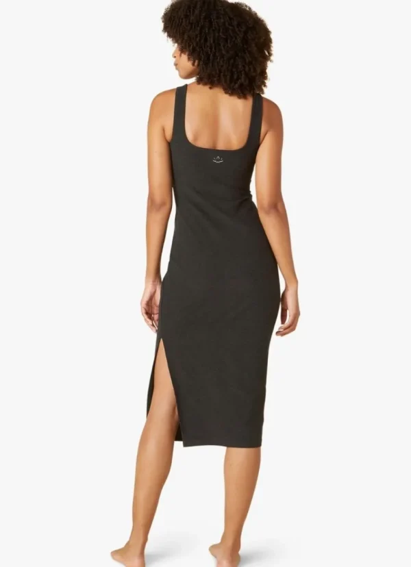Hot Beyond Yoga Spacedye Icon Midi Dress Darkest Night