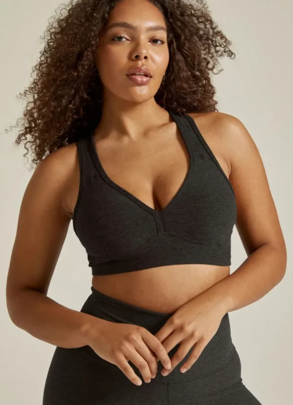 Sale Beyond Yoga Spacedye Lift Your Spirits Bra Darkest Night