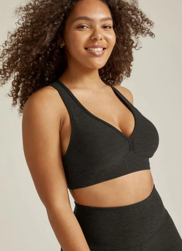 Sale Beyond Yoga Spacedye Lift Your Spirits Bra Darkest Night