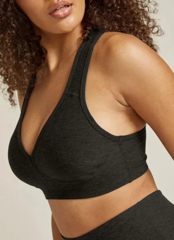 Sale Beyond Yoga Spacedye Lift Your Spirits Bra Darkest Night