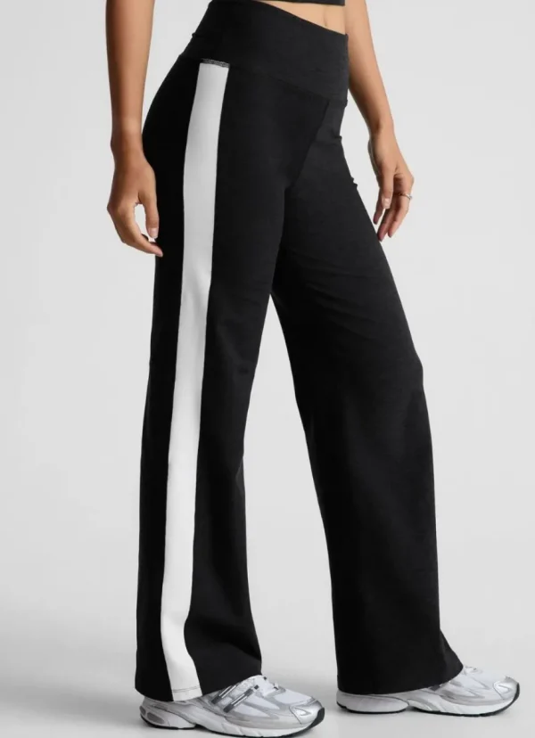 Fashion Beyond Yoga Spacedye Line Up Wide Leg Pant Darkest Night/Cloud White