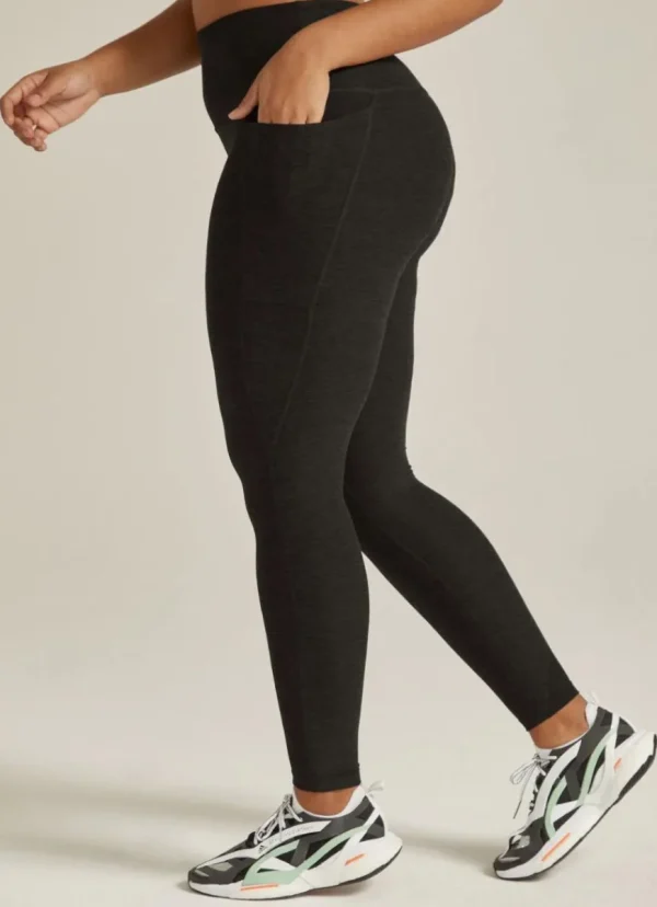 Discount Beyond Yoga Spacedye Out Of Pocket High Waisted Midi Legging Darkest Night