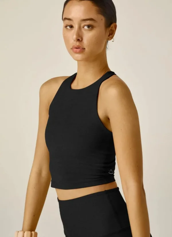 Best Beyond Yoga Spacedye Refocus Cropped Tank Darkest Night