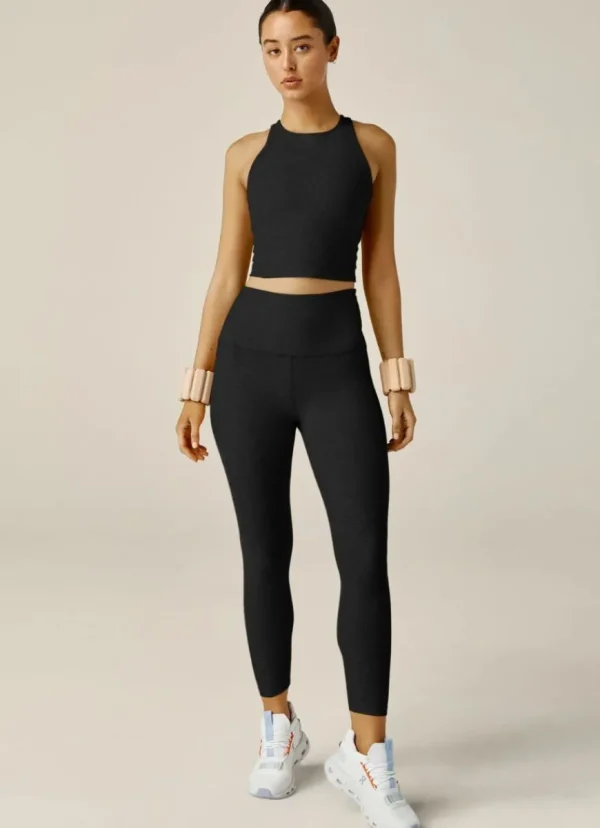 Best Beyond Yoga Spacedye Refocus Cropped Tank Darkest Night