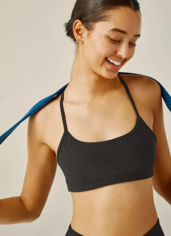 Hot Beyond Yoga Spacedye Slim Racerback Bra Darkest Night