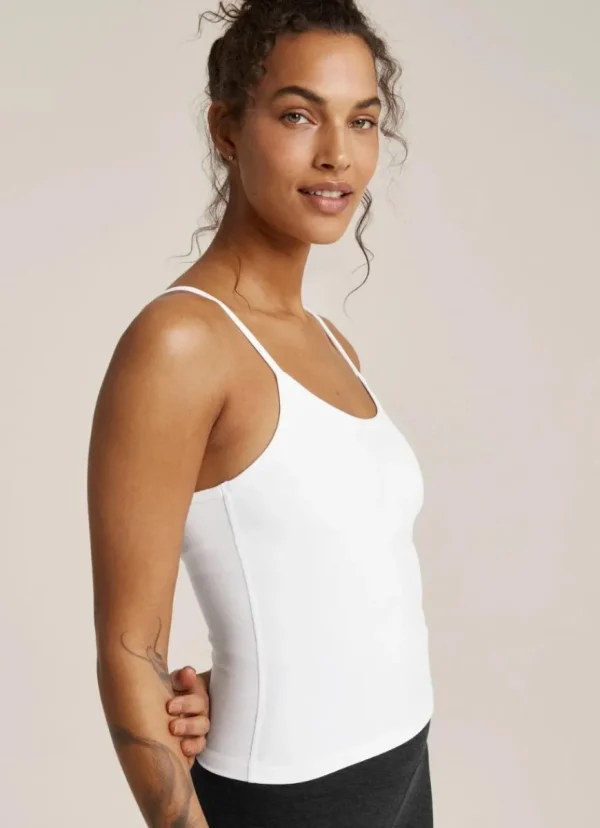 Clearance Beyond Yoga Spacedye Truly Tank Cloud White