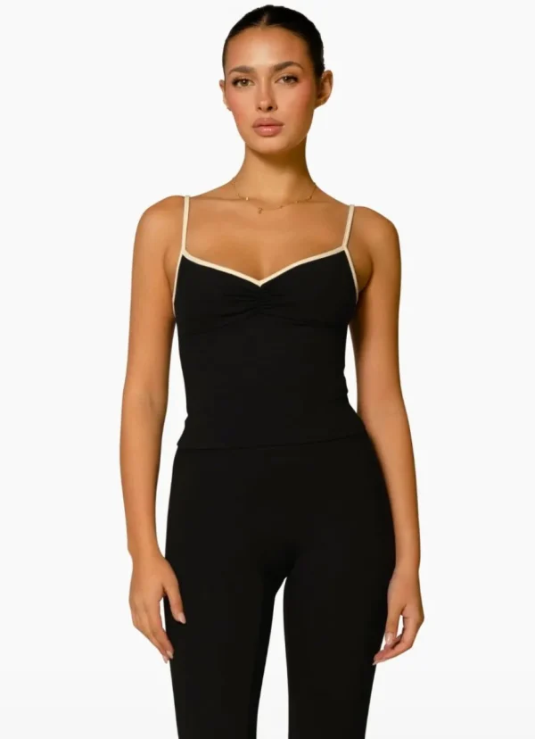 Clearance 437 The Ballet Tank Black/Crème