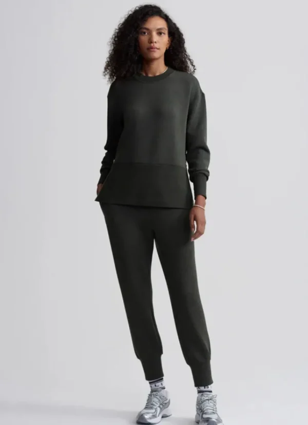Clearance Varley The Slim Cuff Pant 27.5” Olive Marl