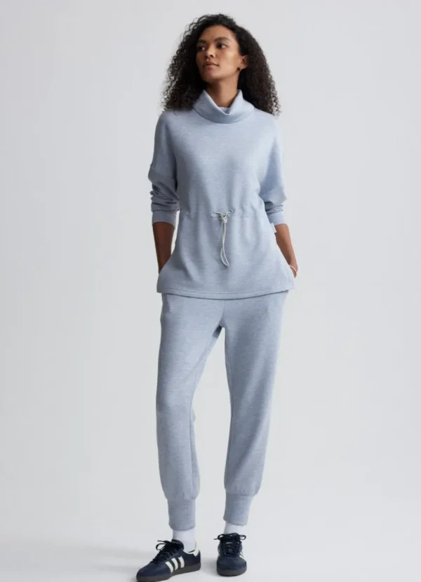 Fashion Varley The Slim Cuff Pant 25” Mid Blue Marl