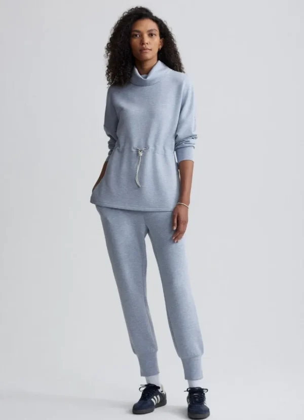 Fashion Varley The Slim Cuff Pant 25” Mid Blue Marl
