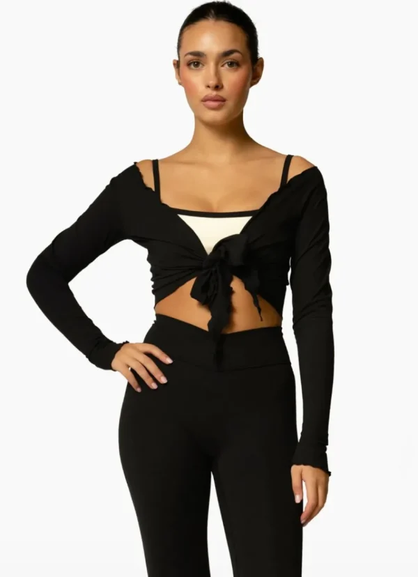 Best 437 The Wrap Top Black