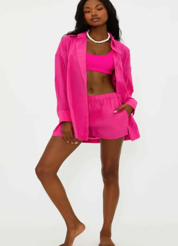 Clearance BEACH RIOT Tia Short Bright Fuchsia