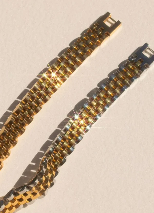 Sale Luv AJ Two-Toned Timepiece Bracelet