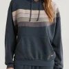 Hot Aviator Nation Wave Stripe 4 Pullover Hoodie Relaxed Charcoal