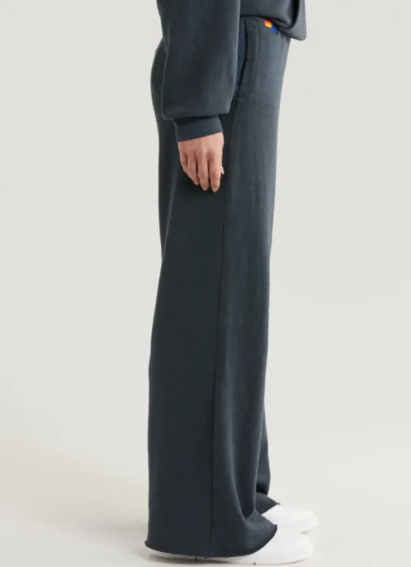 Best Aviator Nation Wide Leg Women’s Pocket Sweatpants Charcoal
