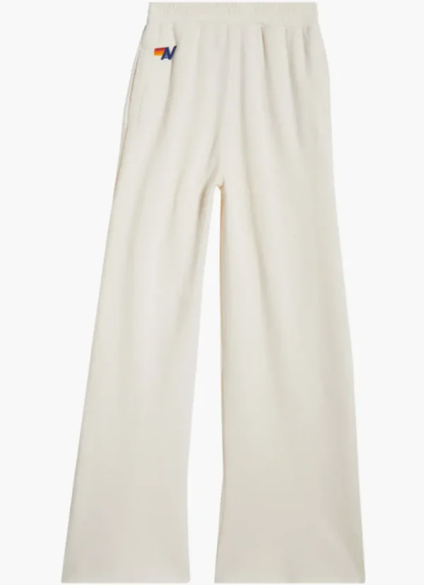 Best Aviator Nation Wide Leg Women’s Pocket Sweatpants Vintage White