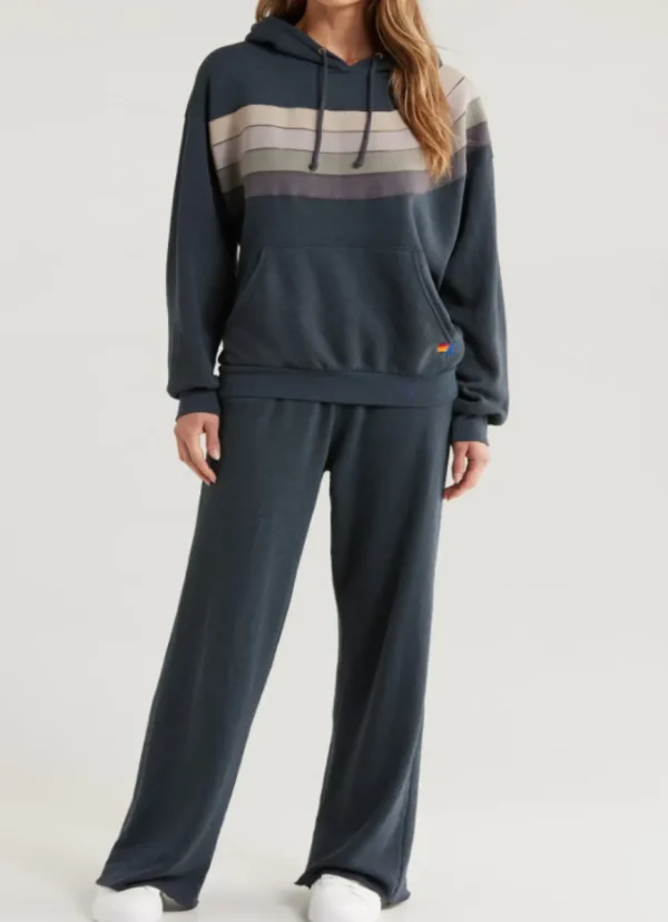 Best Aviator Nation Wide Leg Women’s Pocket Sweatpants Charcoal