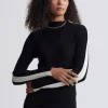New Varley Wilshire Mockneck Knit Black