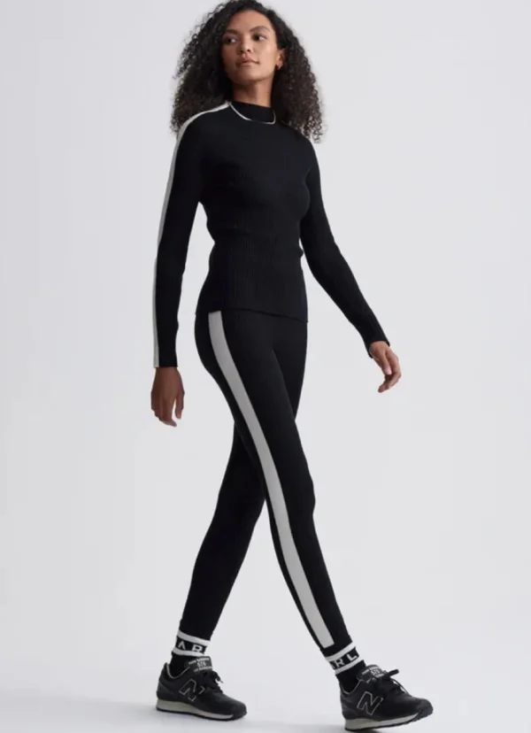 New Varley Wilshire Mockneck Knit Black